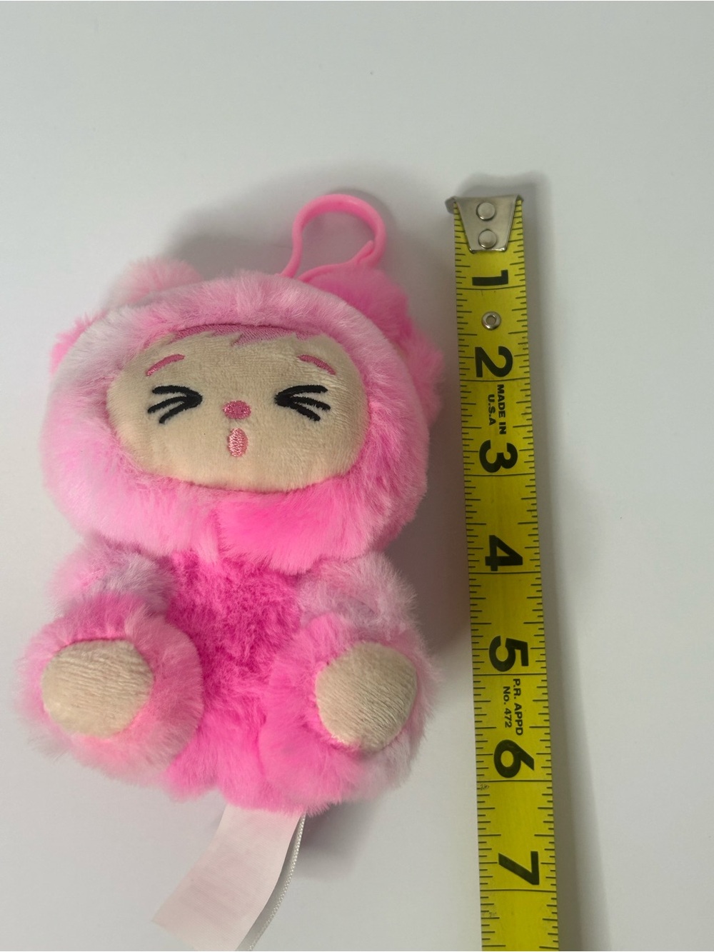 Pink Plush Bunny Character Keychain - Picture 6 of 7